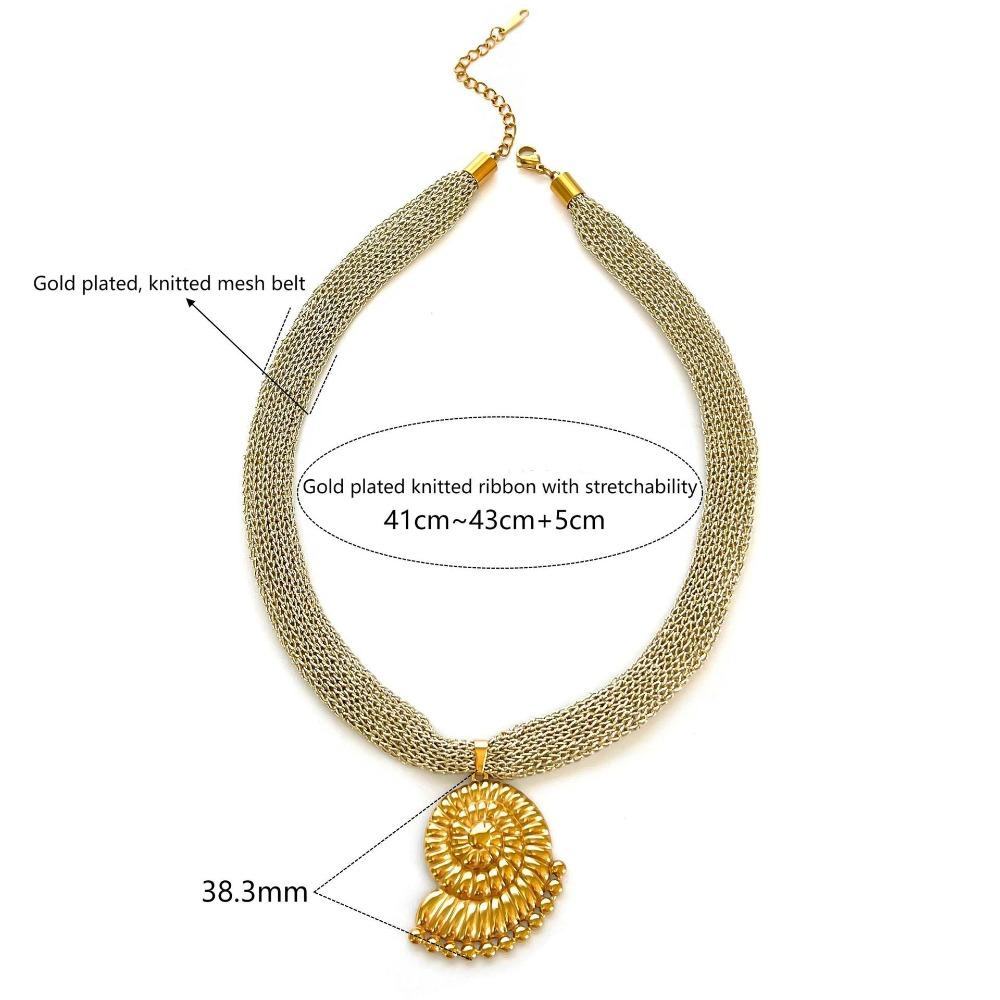 

Exaggerated Design Gold Plated Necklace Stainless Steel Sun Pendant Necklace Fashion Jewelry Style 4