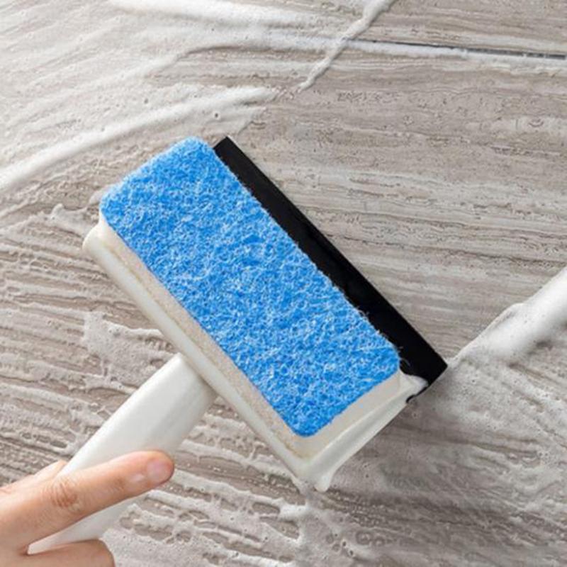 Mirror Wiper Scraper Dual Purpose Glass Cleaning Brush Household Bathroom Tile Can Be Hung with Handle Window Cleaning Brush