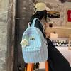 Schoolbag Japanese Ins Trendy Small Fresh Simple Striped Large Capacity Schoolbag Junior High School College Student Travel Backpack