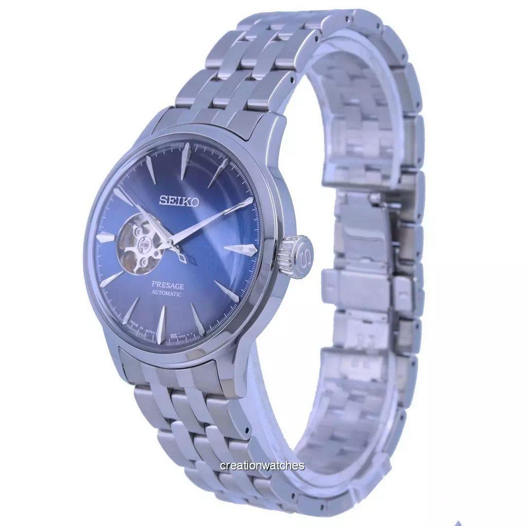 Refurbished Seiko Presage Cocktail Time Blue Acapulco Open Heart Automatic SSA439J1 Men's Watch