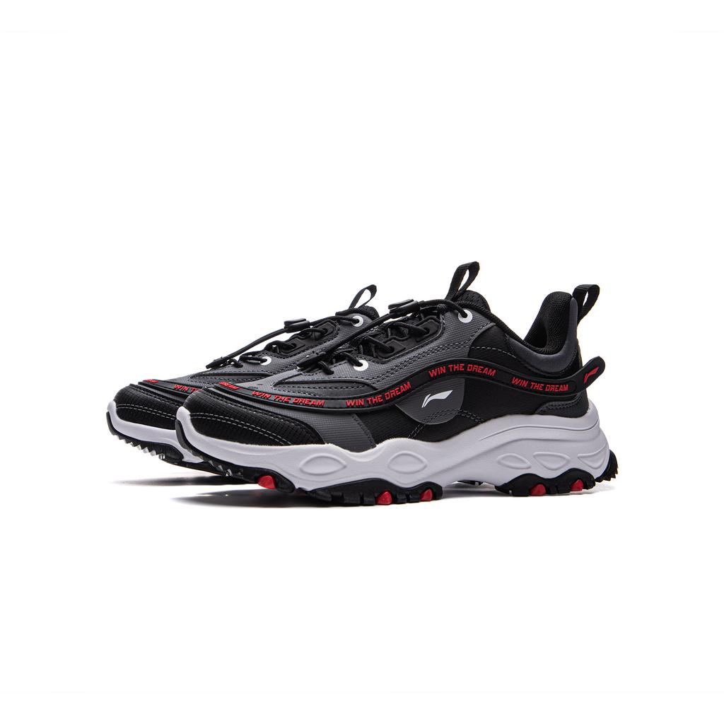 Li Ning Kids Versatile Shock Absorbing Low Top Casual Shoes Kids Casual Shoes Black YKCU192-11