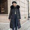 Parkas de Lana de Cordero y Algodón Cálidas y Esponjosas con Cuello con Capucha Abrigo Largo Medio Chaqueta de Invierno con Cremallera