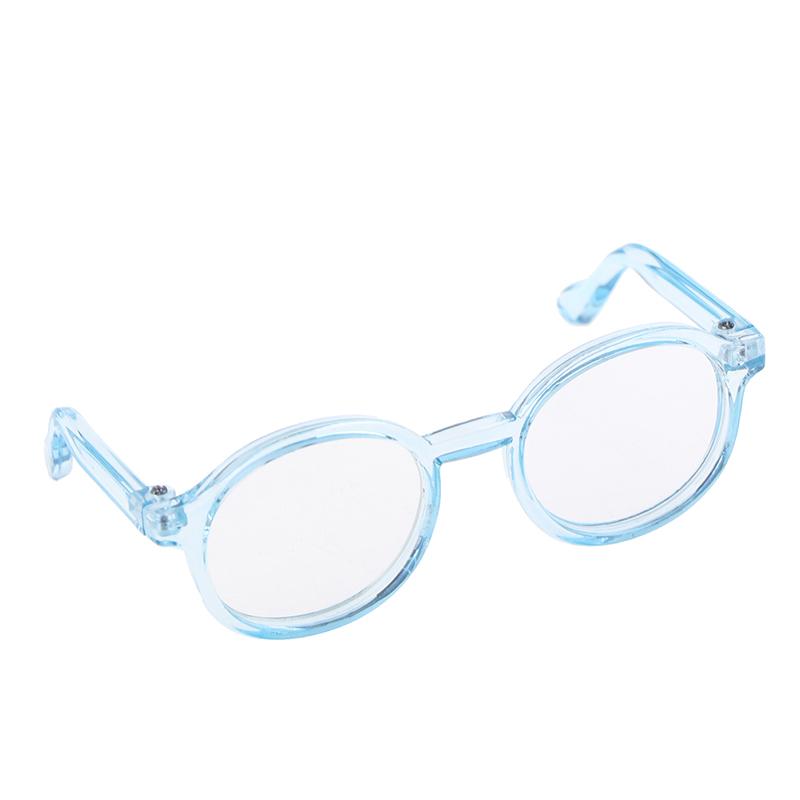 1Pcs 9CM Transparent Round Glasses For 1/6 Doll Blyth BJD Decor Accessories Toys