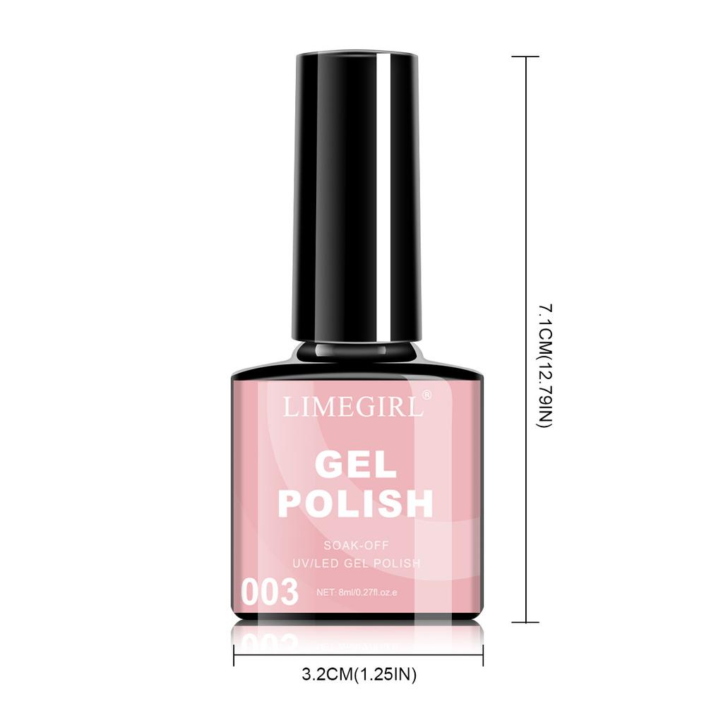 LIMEGIRL Gel Nail Polish Set 4 Colors New Nail Art Gel Polish Barbie Manicure Nail Polish Set Long-lasting Shiny Easy Apply