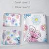 Cartoon Butterfly Down Comforter Set Bedding Set 3-piece Duvet Cover Set