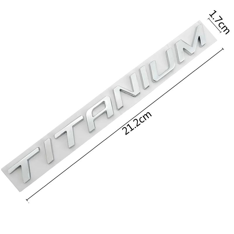AGET4 3D Zinc Alloy Metal TITANIUM Logo Chrome Emblem Badge Decals Car Sticker Auto Tail Stickers for Ford Focus 2 Fiesta Kuga EDGE