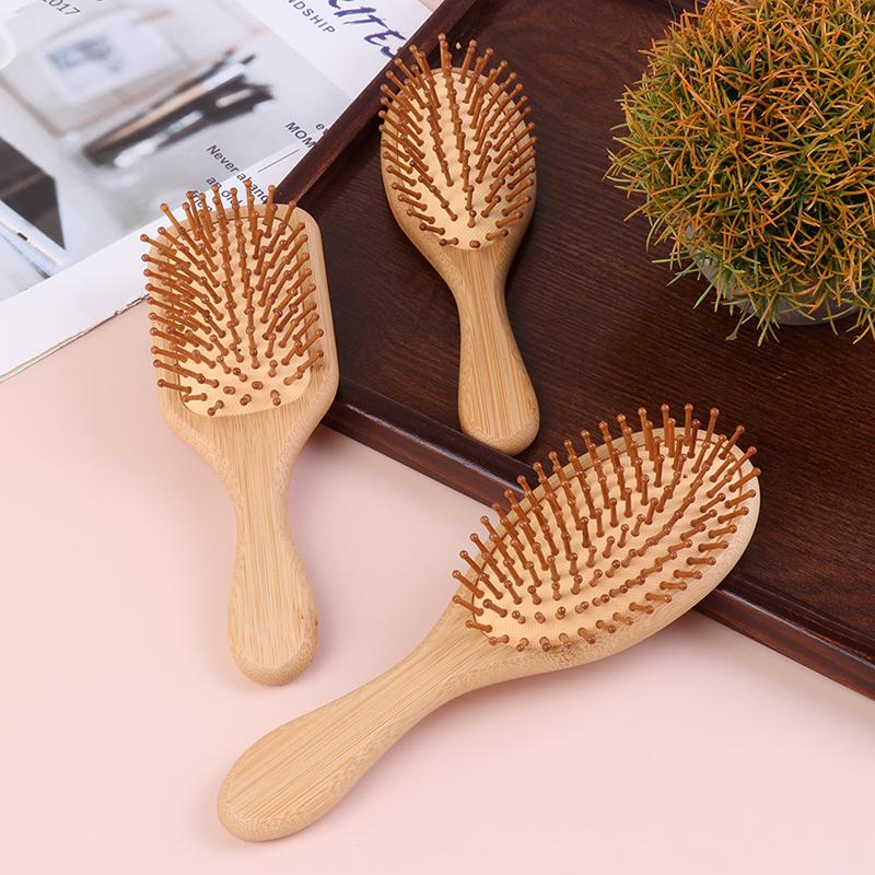 1Pc Hair Brush Women Massage Bamboo Combs Anti-Static Detangling Reduce Hair Loss Styling Tools