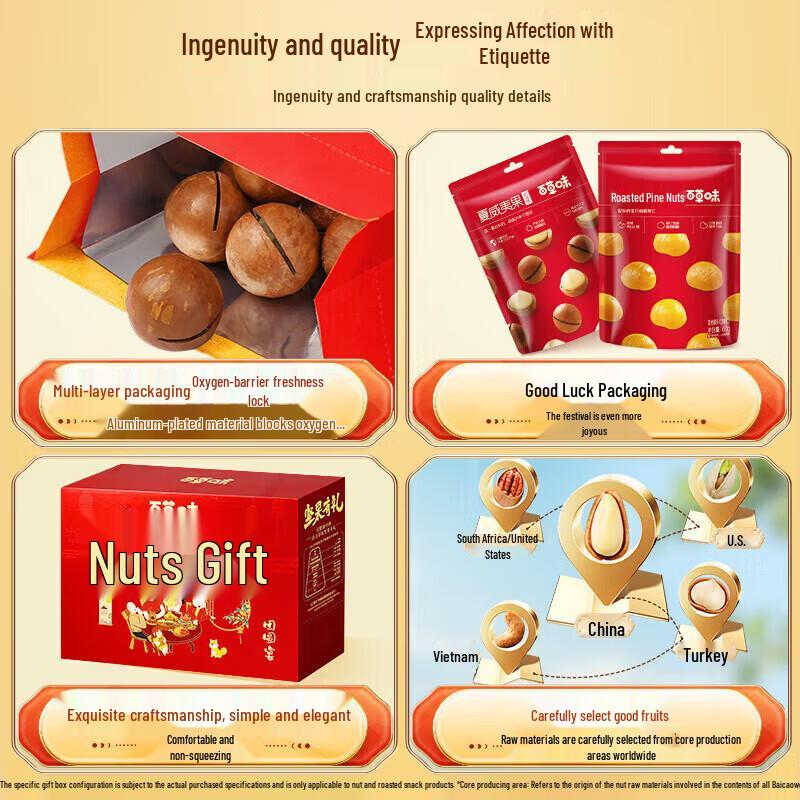 Baicaowei Premium Assorted Nut Gift Box
