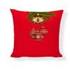 Red Series Santa Claus Pattern Throw Pillow Cover with Short Plush Print for Living Room Sofa Decoration Cushion Cover