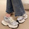Dad Shoes neue Sommer atmungsaktive Mesh Single Shoes Plateau Fried Street Light Laufschuhe Freizeit-Sportschuhe