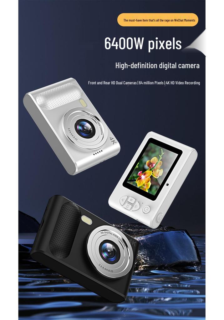 Appareil photo numérique portable rétro double CCD 100 MP pour étudiants