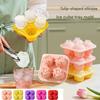 Food Grade Silicone Ice Mold with Tulips Design 4 Cavity Ice Cubes Tray Multipurpose Chocolate Dessert Crafting Mould