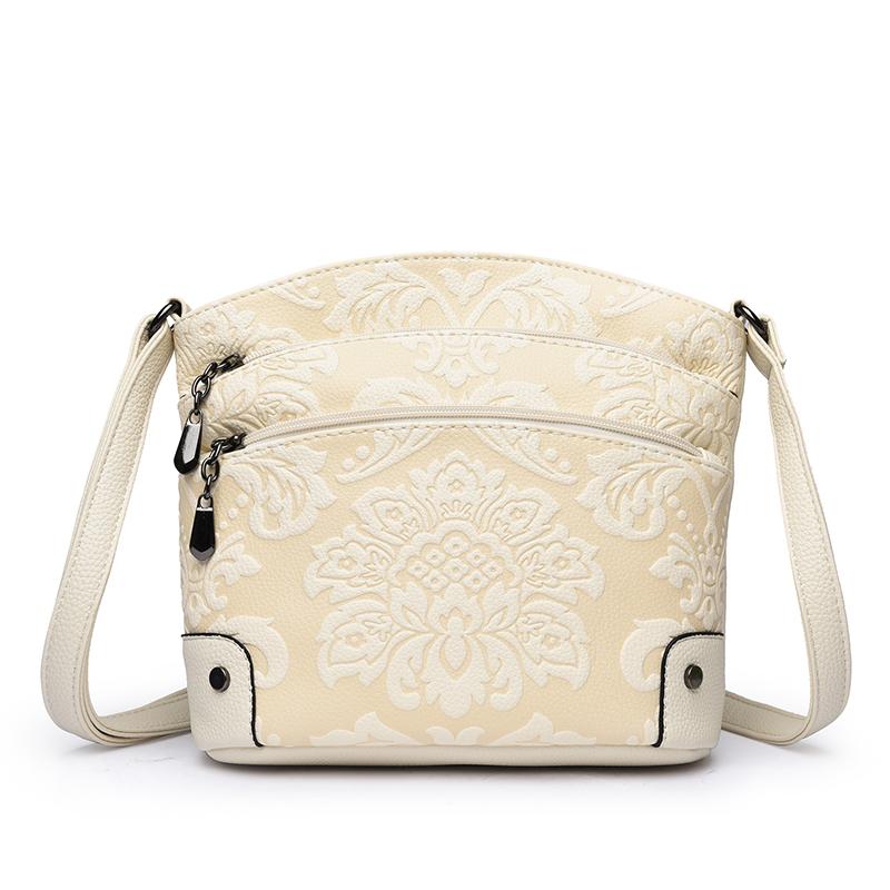 High Quality Leather Multilayer Women Messenger Bag Famous Designer Lady Shoulder Bags Printing Trendy Crossbody Bolsas Sac A