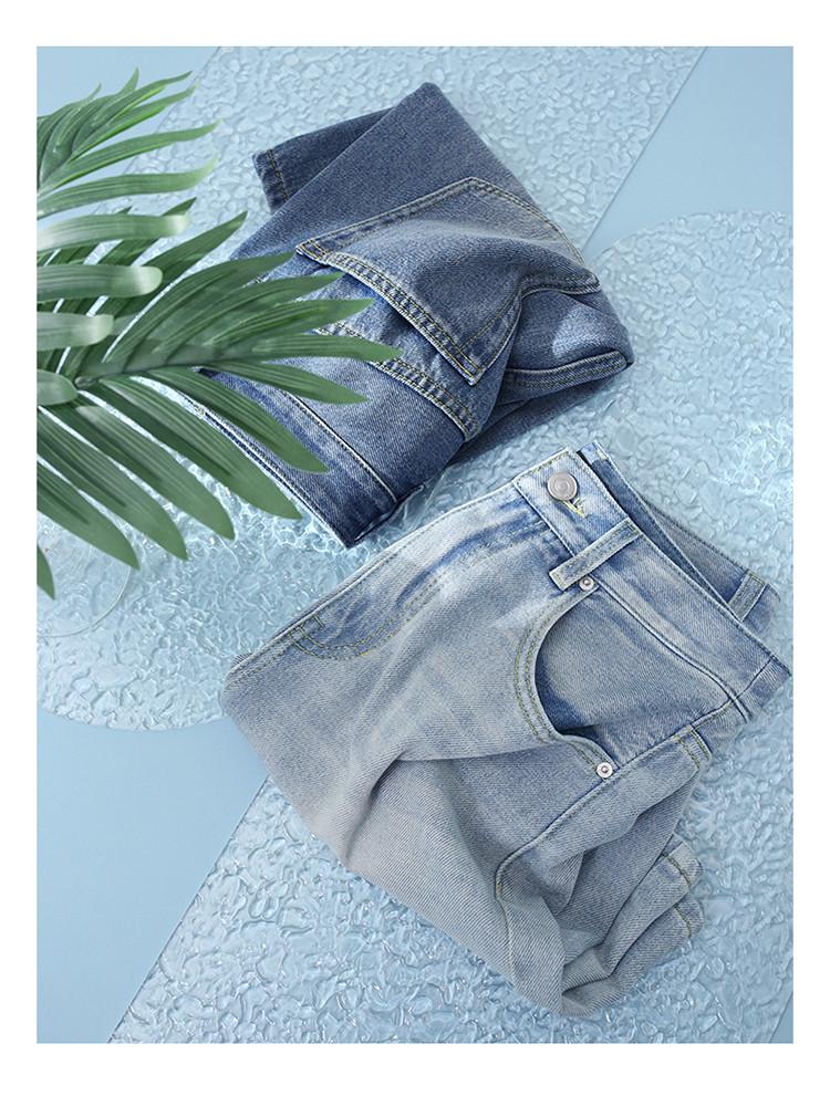 Cotton high waisted denim shorts for women in summer 2025, fashionable and versatile, slimming and wide leg pants