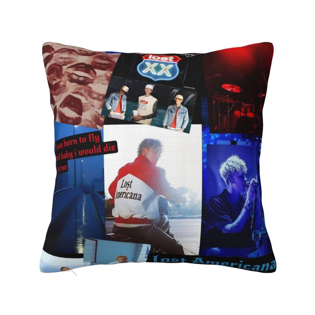 Mgk Lost Americana Tour - Pillow Cover Merch Printed Cushion Cover Gift Throw Pillow Case Cover Home Multiple Sizes