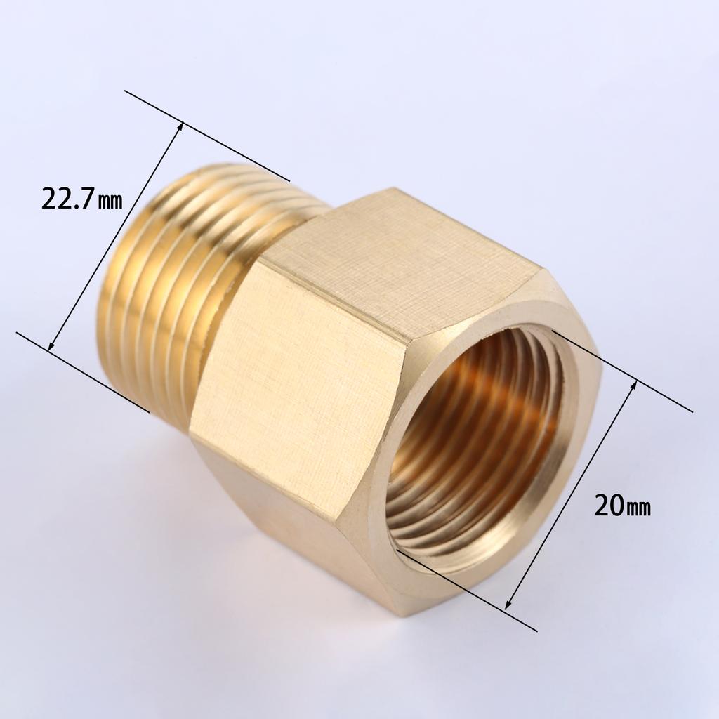 Mässingsgasadapterkonverterare W21.8 till G5/8 eller G5/8 till W21.8 cylinderregulatorkontakt för cylinder till akvarium CO2-regulator