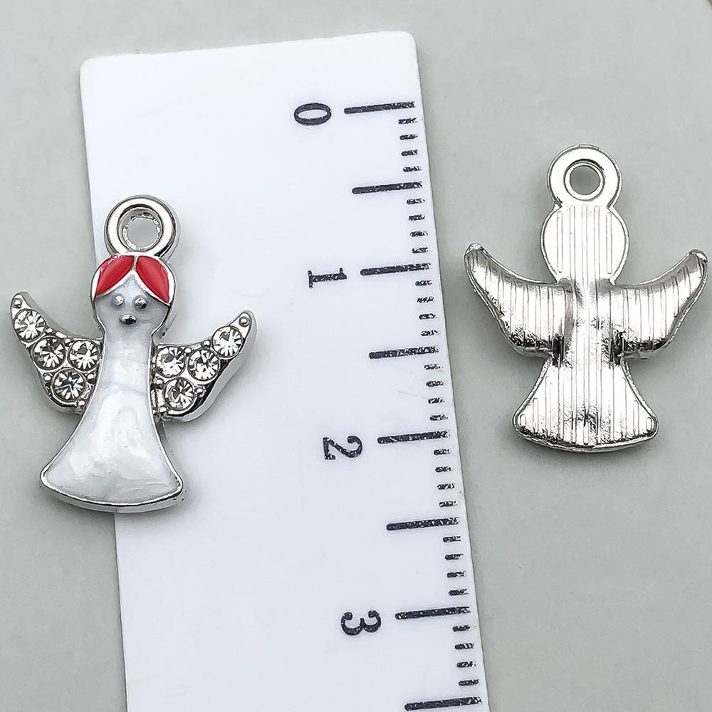 20-Piece Christmas Oil Drop Jewelry Set: Santa, Snowman, Bell, Elk Bracelets & Pendants