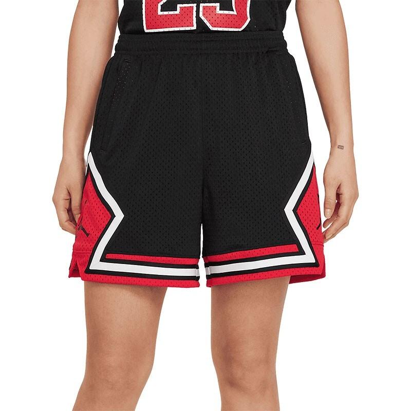 Jordan Color Block Logo Print Elastic Waist Straight Shorts Women Shorts Black DD0288-010