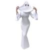 Specter Costume Women Adult Specter Costume White Backless Dress with Mask for Halloween Party Cosplay
