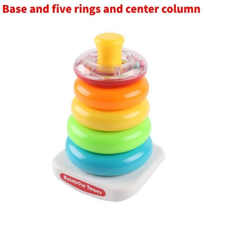 

New Classic Baby Toy Set Ring Tower With Wobbly Function Stacking Fun Plastic/plastic 21.5*12.5*13.5