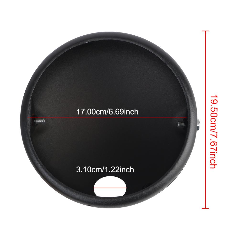 Round Headlight Housing Mount Cover Modified Headlight Base LED Headlight Shell Matte Black