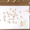 100pcs Craft Letters Small Wooden Alphabet Letters Unfinished Wood Letters Wood Pieces for Crafts Spelling Education Wood Crafts