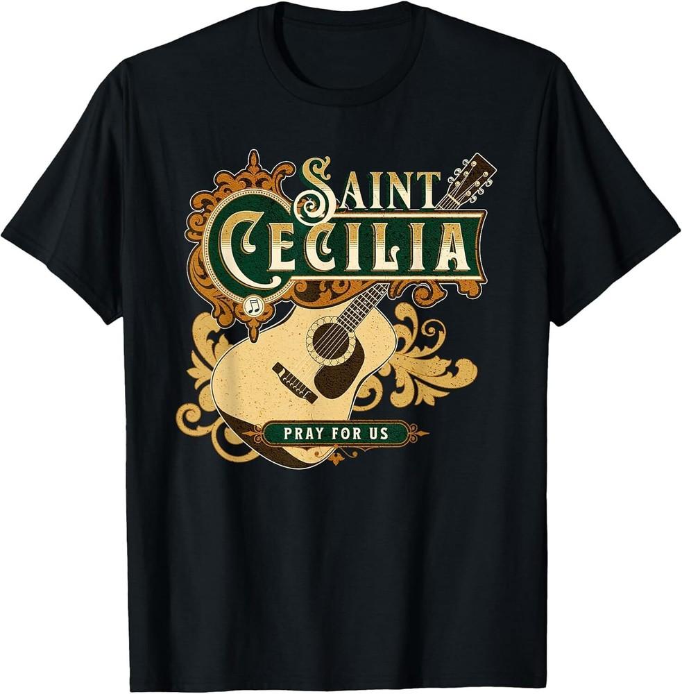 NEW St. Cecilia  Catholic Patron Saint of Music Gift Idea TShirt  MADE IN USA Unisex T-Shirt XXXXL