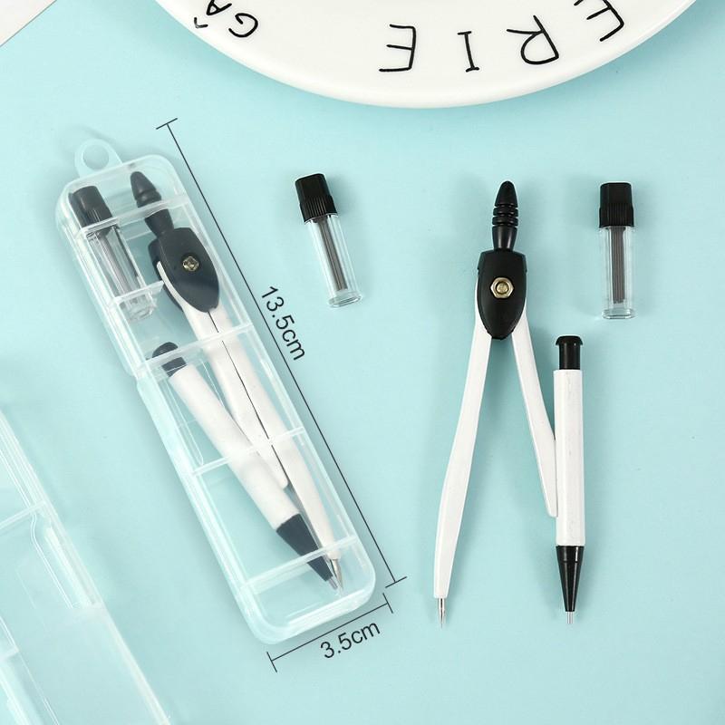 Student Exam Compass Set Metal Drafting Compass Drawing Math Tool Portable Multifunctional Mapping