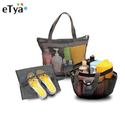 Mesh Beach Bag Bathing Swimming Bath Bag Beach Bathroom Shower Organizer for Containing Toiletries