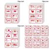 Valentines Gift Day Wrap Labels With Square Selfadhesive Stickers Party For