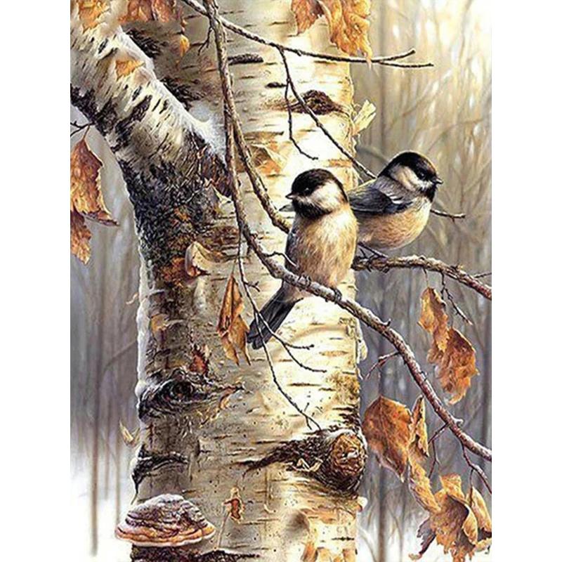DIY Diamond Painting Birds On The BranchCross Stitch Kit Mosaic Art Diamond Painting Full Circle/Square Diamond Home Decoration