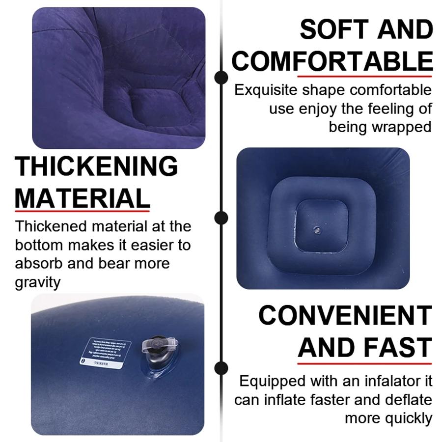 Grandi poltrone gonfiabili in PVC, poltrone a sacco, pouf, divani a sacco, divani Tatami, soggiorno, campeggio all'aperto
