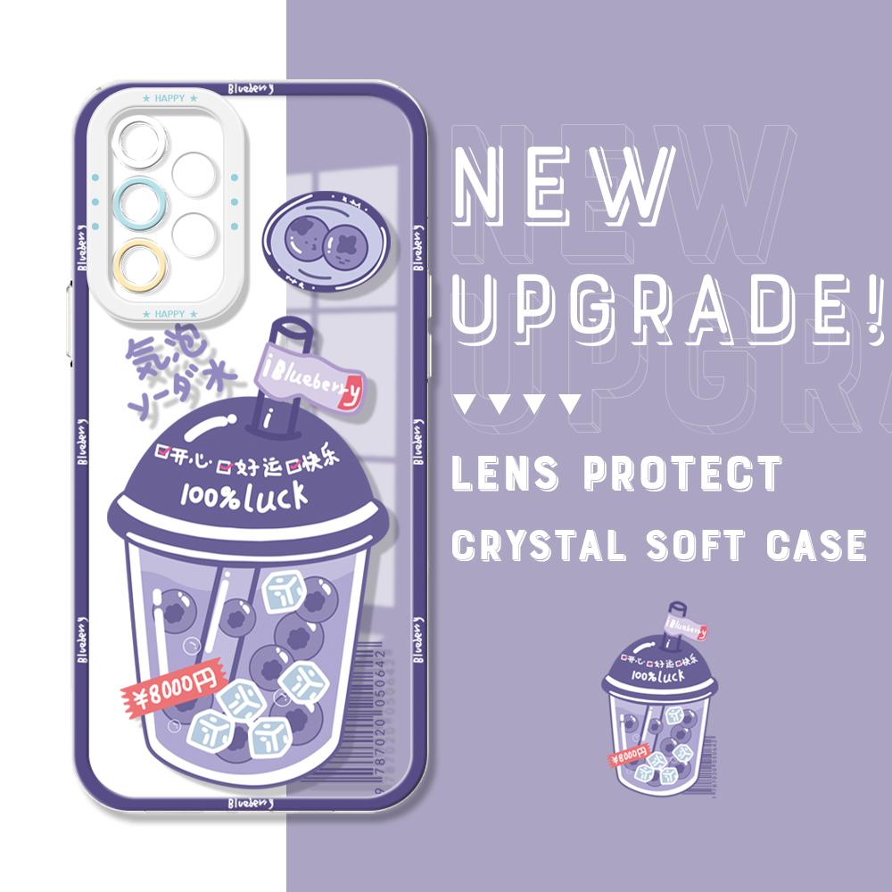 Shockproof Cartoon Astronaut Crystal Case Full Cover Camera Protection Transparent Soft Phone Casing for Samsung