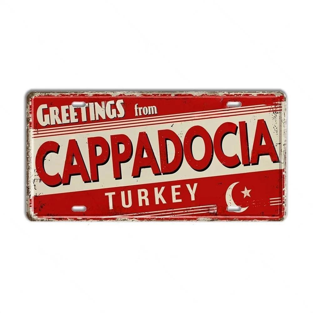 Placa de metal Turquia Portugal Placa de licença Portugal Marco Cidade Estado Placa decorativa Garagem Clube Caverna do homem Bar Pub Decoração de parede