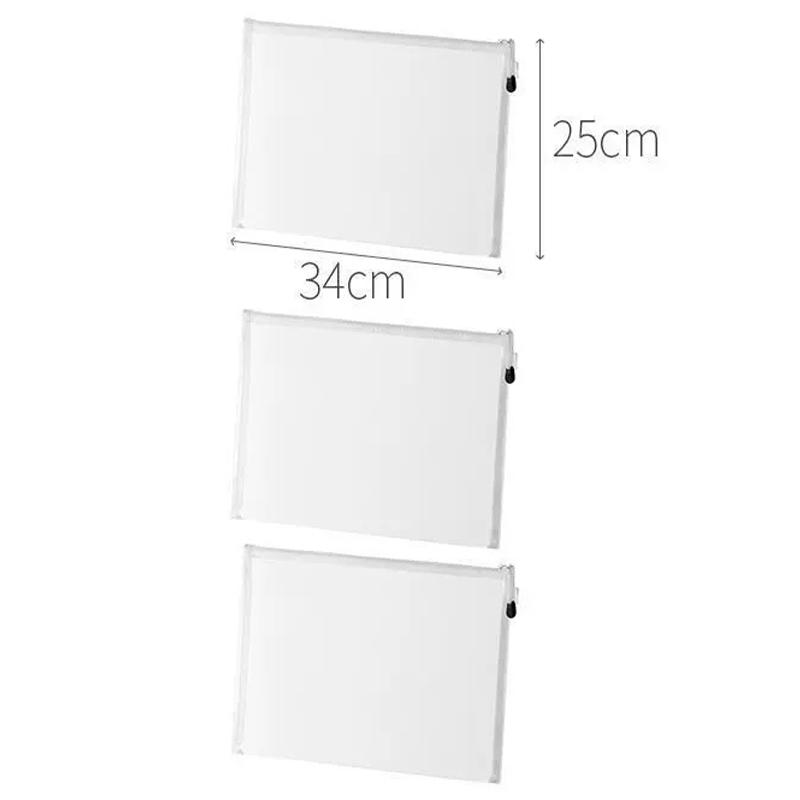 Cosmetic Organization Bag 3pcs Mesh Zipper File Bag Waterproof Moisture Proof Zipper Folder Toy Storage Bag Storage Tools