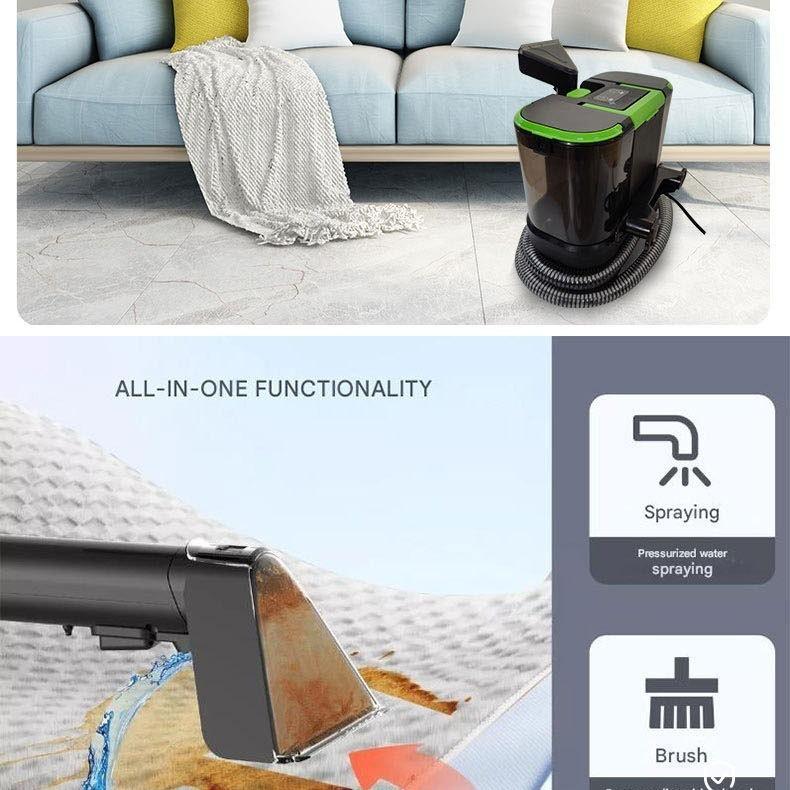 High Suction Wet/Dry Vacuum Cleaner for Fabric, Carpet, and Sofa with Spray Wash and Brush.