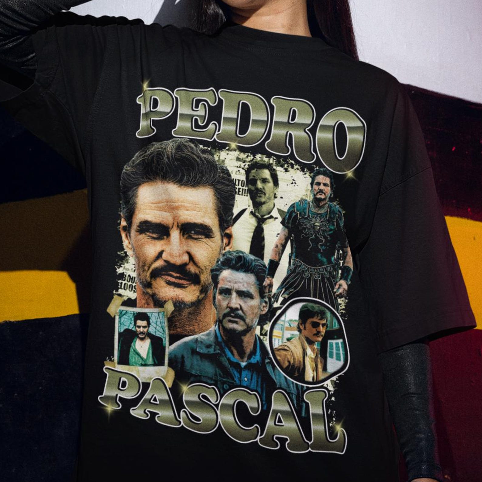 Pedro Pascal Vintage Retro Y2K Unisex T-Shirt | Pedro Pascal Fan Gift | Pedro Pascal Fan | Pedro Pascal Tee 3XL