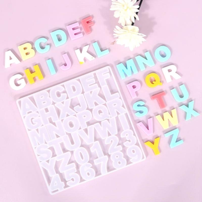 Letter A To Z Mold Alphabet & Number Silicone Mold Epoxy Resin Mold for Jewelry Making Findings Supplies Accessories