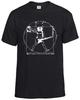 Vitruvianischer Mensch Gitarre Rockstar T-Shirt Leonardo da Vinci Musik Herren Oberteil Tee