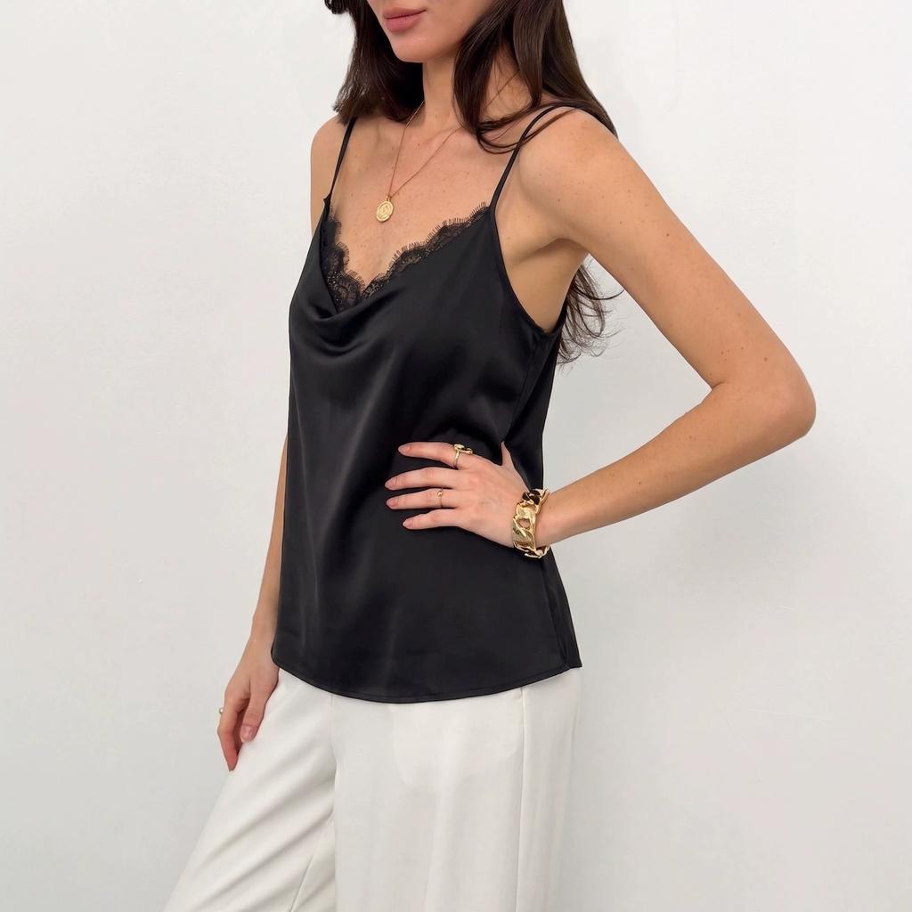 New Lace V-neck Halter-style Sleeveless Pure Erotic-style Bandeau Top
