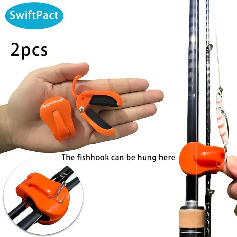 2/4pcs Quick-Attach Fishing Rod Clip - Tool-Free 1-Hand Holder for 2-Piece Freshwater Rods, Secure Grip Tackle Organizer