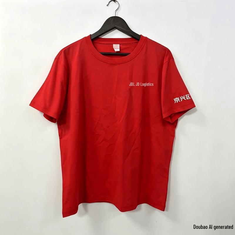 Huixun JD Logistics Round Neck Cotton T-Shirt S
