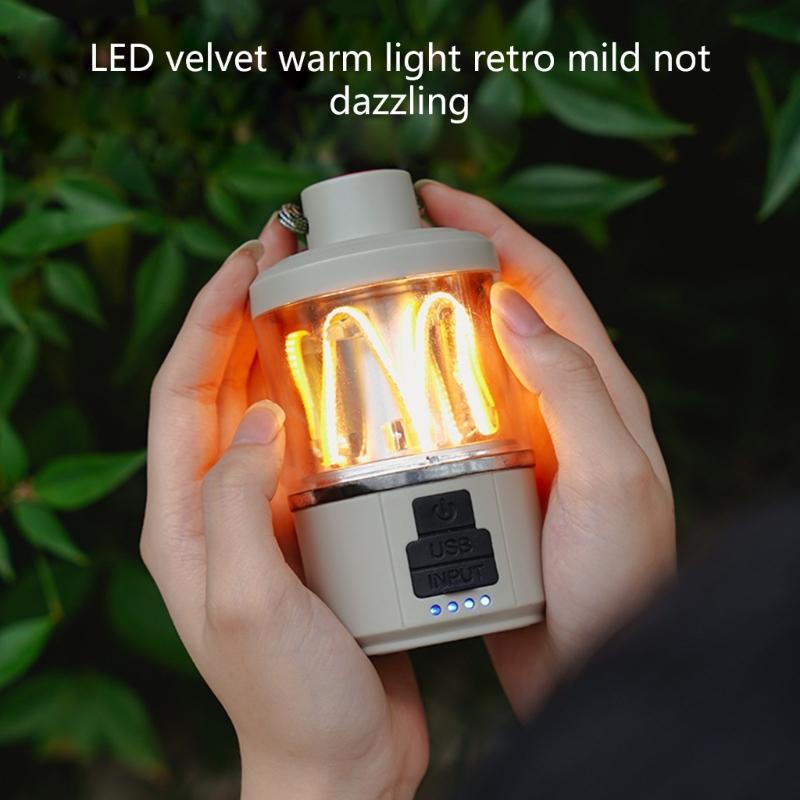Desktop Camping Tent Lights Waterproof Hanging Camping Lanterns Flashlight Atmospheres Light Rechargeable For Outdoor