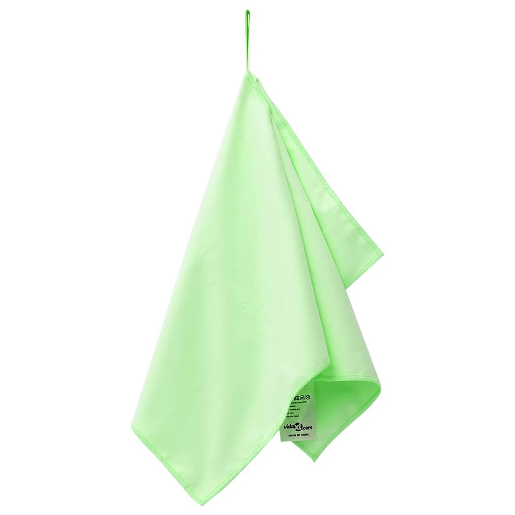 Sports Hand Towels 2 pcs Green 50 x 30 cm Polyester and Polyamide