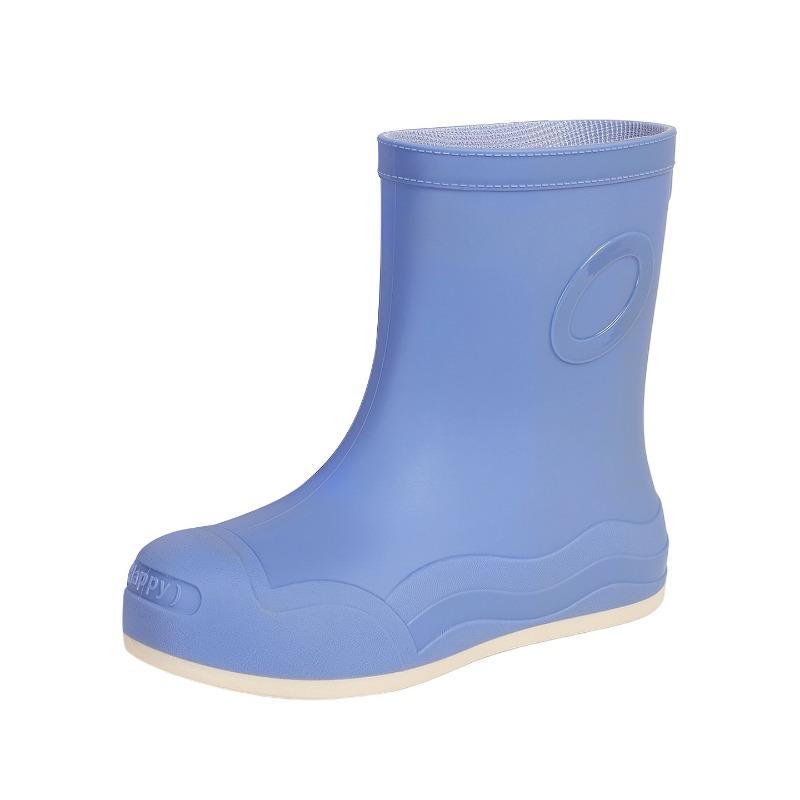 Fashion Rain Shoes Women's Simple Short Rain Boots Summer Waterproof and Non-slip Rain Shoes Rubber Shoes