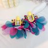 Large Hanging Lace Flower Earrings Women 2023 Trend Hanging Luxury Design Lace Cotton Petals Fairy Elegant Jewelry Accessories