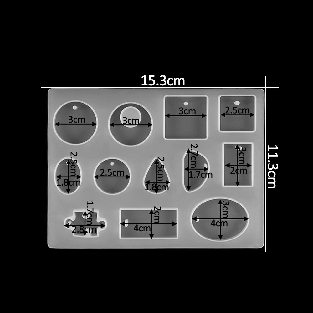 Earring Pendant Silicone Mold Epoxy Resin Jewelry Making Molds Heart Leaves Moon DIY Charms Pendant Mould Creative Jewelry Craft