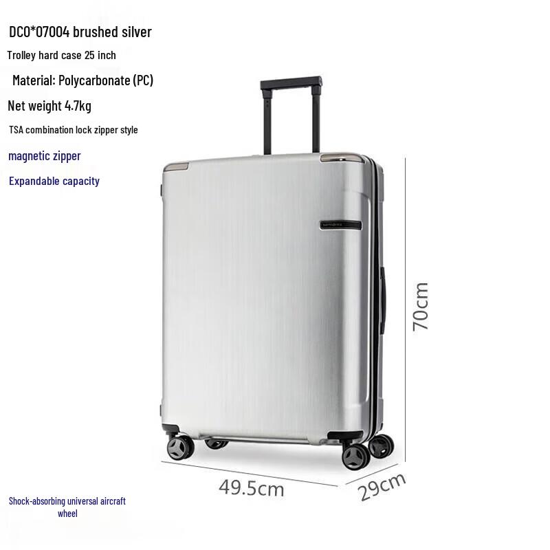 Чемодан Samsonite серии DC0 с жестким корпусом, расширяемый, на 4 колесах