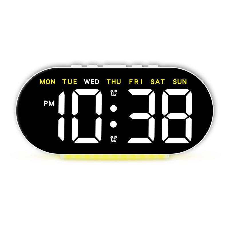 Innovative LED Large Word Digital Clock Ambient Light Date Table Clock Multifunctional Digital Alarm Clock