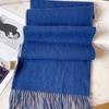 100 pure wool scarves for men's autumn and winter gray double-sided high-end gift boyfriend men's cashmere shawl